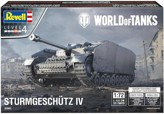 Revell World Of Tanks Model Kit 1/72 Sturmgeschütz Iv Φιγούρα 9εκ.