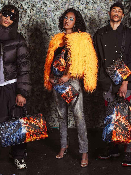 Fire & Ice Shark Damentasche Schultertasche Schwarz