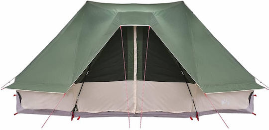 vidaXL Summer Camping Tent Teepee Green for 10 People 680x430x270cm