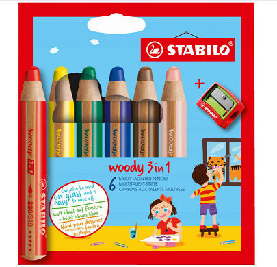 BigBuy Farbstift-Set Aquarell 6Stück Packung von 1 Verpackungen
