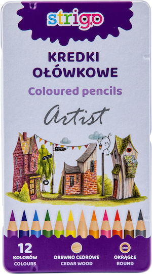 Strigo Round Coloured Pencils 12 Colours Strigo