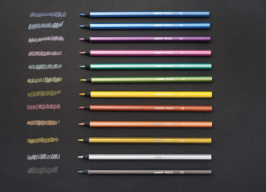 Carioca Metallic Colored Pencil Set Package of 1 packages