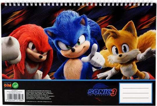 Drawing Pad A4 Gim 30 Sheets Sonic 3 Hedgehog 334-86413