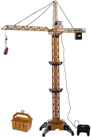 Remote Control Toy Crane Τηλεκατευθυνόμενο Δομικό Όχημα Κίτρινο