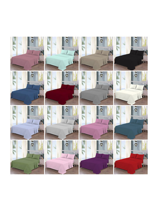 Casa Colori Παπλωματοθήκη Υπέρδιπλη 100% Βαμβάκι 220x240 Ecru
