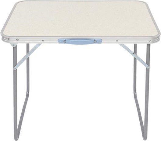 Sidirela Table Metal for Camping Foldable in Case 70x50x60cm Silver