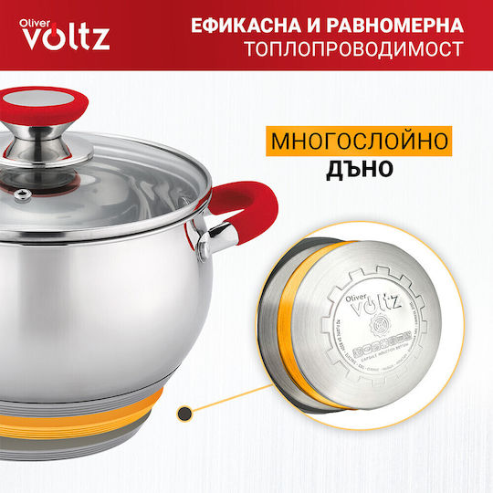 Voltz Дълбока Неръждаема Тенджера 3.5лт / 20см