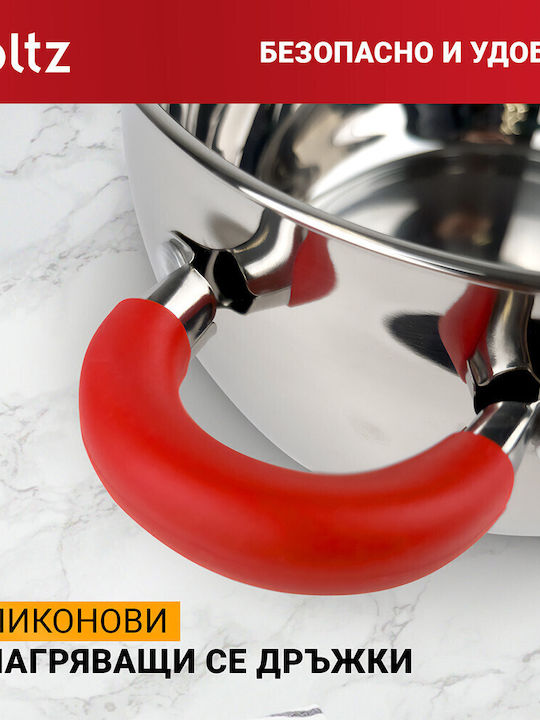 Voltz Βαθιά Ανοξείδωτη Κατσαρόλα 4.6lt / 22cm