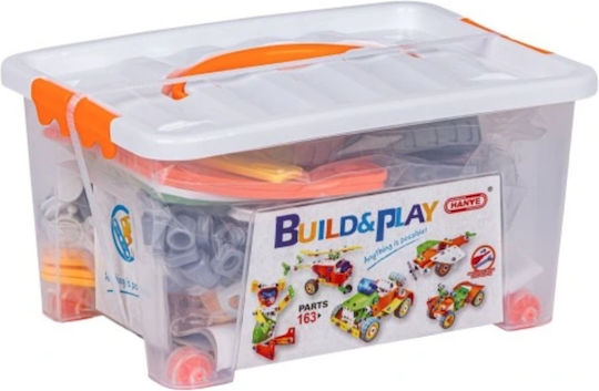 Hanye Παιχνίδι Κατασκευών Πλαστικό Build & Play Βαλιτσάκι Κατασκευών με Ελικόπτερα, Αεροπλάνα, Αυτοκίνητα (10 μοντέλα)