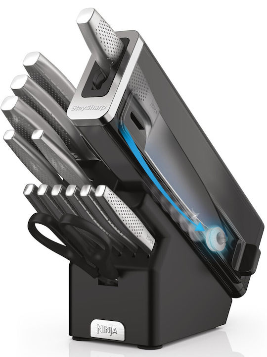Ninja StaySharp Knife Set with Block from Stainless Steel 14pcs