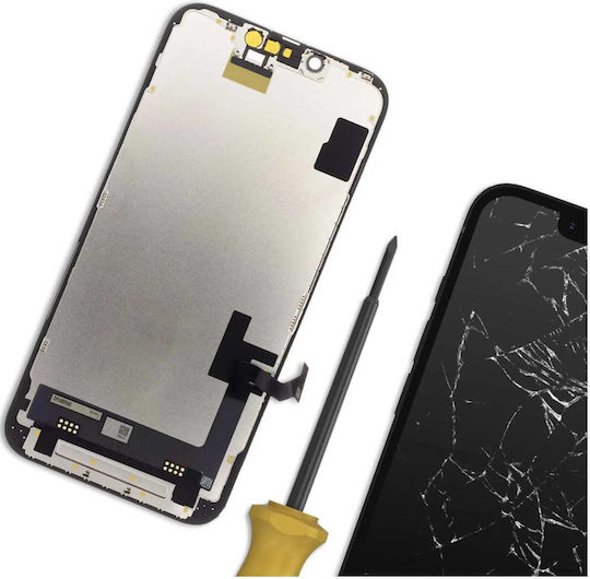 Clappio Ecran Înlocuire LCD iPhone 16e Soft OLED cu Ramă Negru