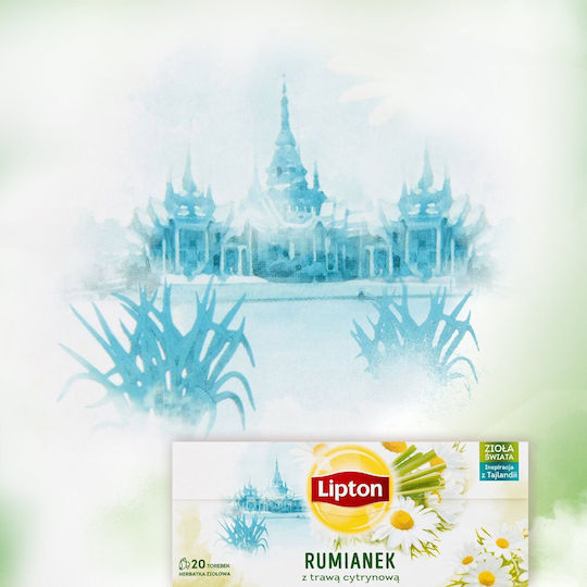 Lipton Ceai Herbal Mușețel Lemongrass 20 Plicuri