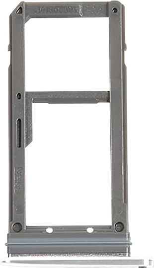Clappio Nano Sim Card Tray Samsung Galaxy S7 Edge Micro-sd Slot White