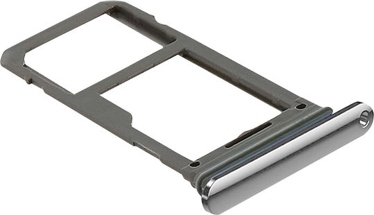 Clappio Nano SIM Card Tray Samsung Galaxy S7 Edge Micro-SD Slot Silver