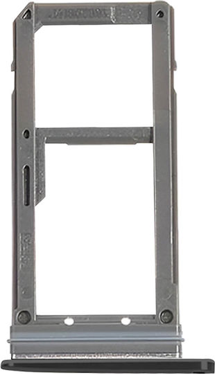 Clappio Nano Sim Card Tray Samsung Galaxy S7 Edge Micro-sd Slot Черен