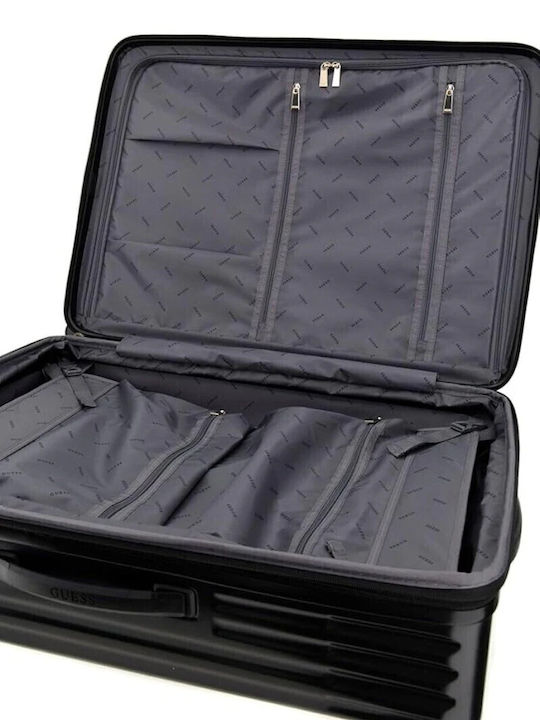 Guess Large Hard Gray Suitcase With 4 Wheels Height 77cm