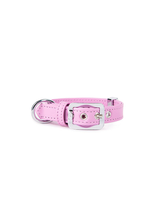 Leather Dog Collar My Family Wisteria Hermitage Pink Medium M