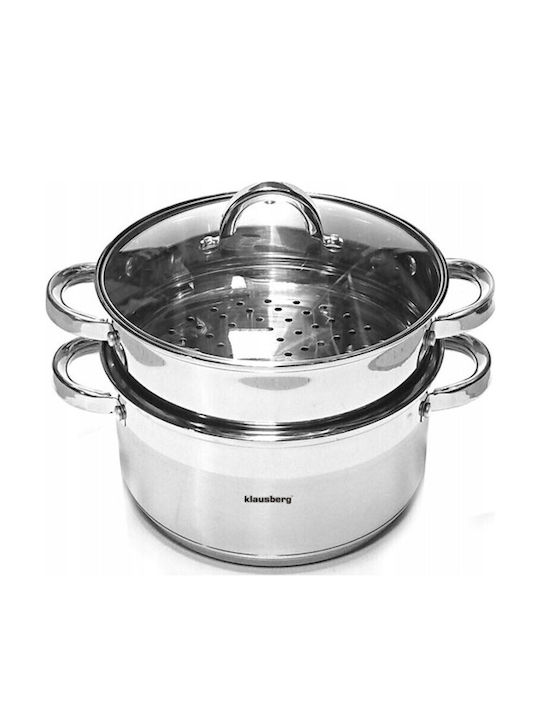 Klausberg Βαθιά Ανοξείδωτη Κατσαρόλα Ατμού 5lt / 24cm