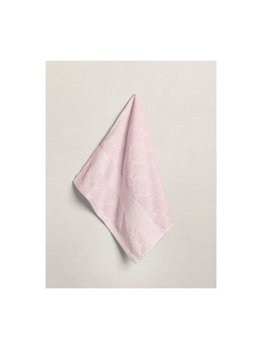 Nima Messy Towel from 100% Cotton in Pink Color 40x60cm