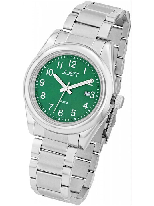 Just Watch Men's Watch Battery with Silver Metal Bracelet