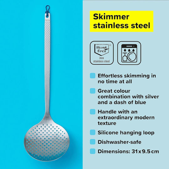 Tasty Shallow Slotted Colander Stainless Steel Silver Spoon