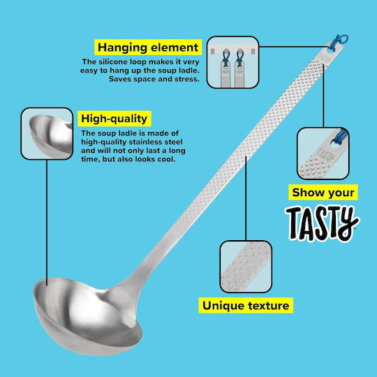 Tasty Tief Servierlöffel Suppe Rostfreier Stahl Silber