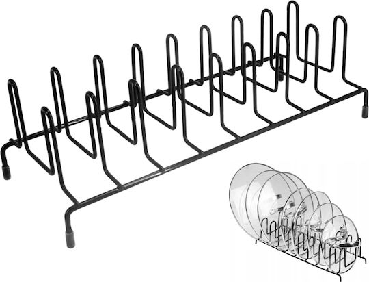 Πιατοθήκη Ντουλαπιού Inox 14x10x3.5εκ. Μαύρο