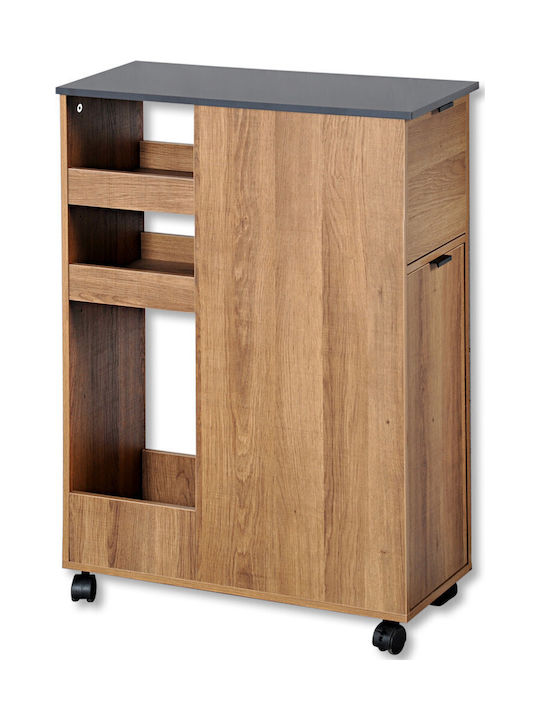 Kesper Τρόλεϊ Κουζίνας Ξύλινο 4 Θέσεων Καφέ 60x25x86cm