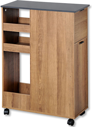 Kesper Τρόλεϊ Κουζίνας Ξύλινο 4 Θέσεων Καφέ 60x25x86cm