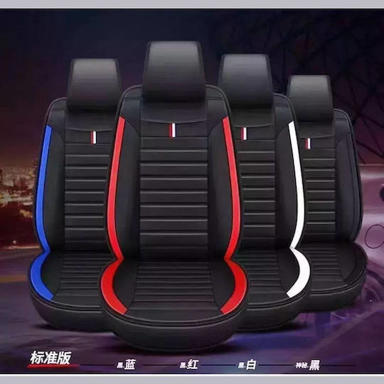 Waterproof Car Seat Covers Set 11 Pieces Leatherette Black 000.230.16028