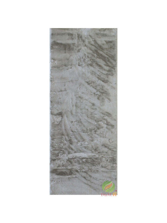Χαλί Αντιολισθητικό Μεταξένιο 80x150cm Light Gray