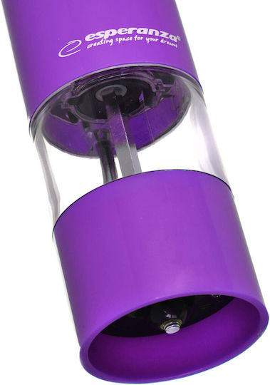 Esperanza Malabara Electric Pepper Mill Plastic in Purple Color 23cm