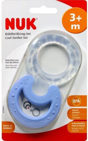 Nuk Μασητικός Κρίκος Οδοντοφυΐας με Gel από Πλαστικό για 3 m+ 2τμχ
