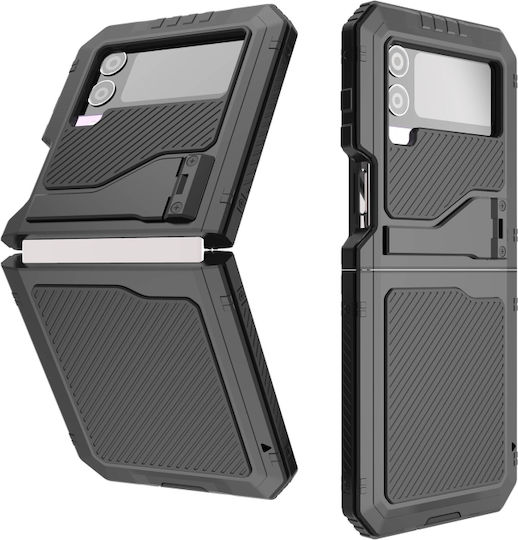 Redpepper IP68 360 Full Cover Μεταλλικό Αδιάβροχο Μαύρο (Galaxy Z Flip4)