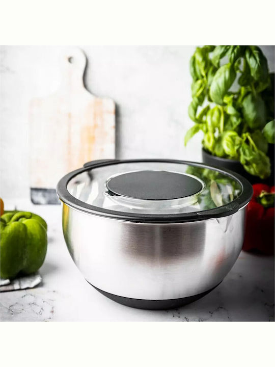 KING Hoff Inox Salad Bowl Silver