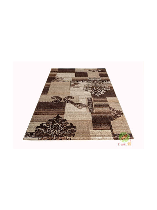 Rutschfest Teppich Rechteckig Synthetisch,Polyester/Cotton/Leather Brown
