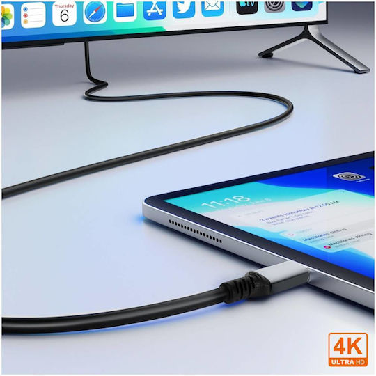Linq Displayport Zu Usb-c Video Kabel 4k 60hz 1.8m Pc Tablet Schwarz