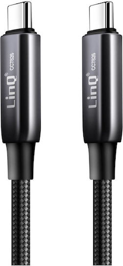 Linq Cablu Încărcare și Transfer Usb-c Usb-c 5a 240w Power Delivery 2m Negru
