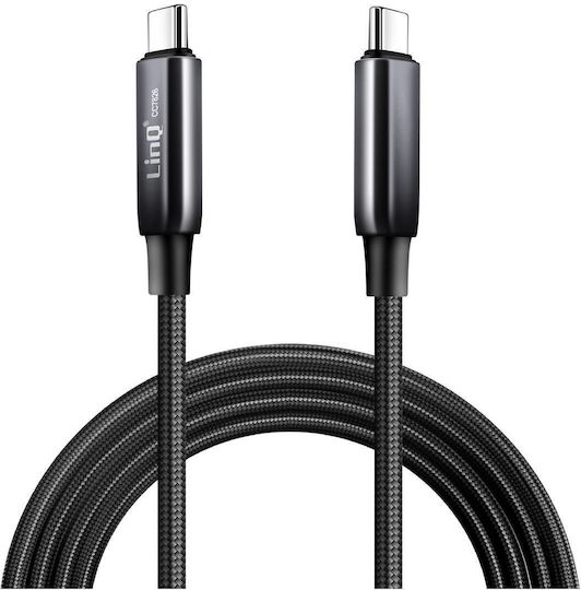 Linq Cablu Încărcare și Transfer Usb-c Usb-c 5a 240w Power Delivery 2m Negru