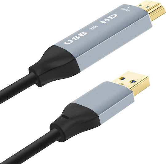 Linq Hdmi To Usb-a Video Cable Full Hd 1080p Resolution 1.8m Black