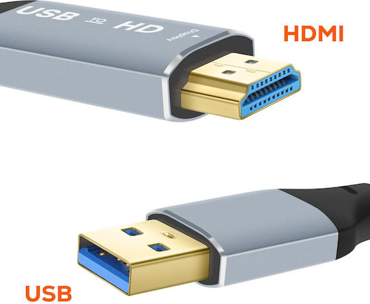 Linq Hdmi To Usb-a Video Cable Full Hd 1080p Resolution 1.8m Black