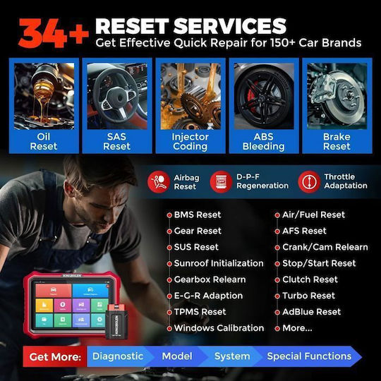 Bazarland30.kingbolen K8 Pro Auto Diagnosewerkzeuge System 34 Reset Ecu Coding Bidirektionaler Test