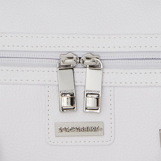 Sprayground Duffle Sack Voyage White made of Artificial Leather L50xW25xH27cm