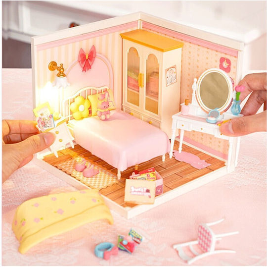 Rolife Παιχνίδι Κατασκευών Ξύλινo Lovely Pink Bedroom with LED για Παιδιά 8+ Ετών