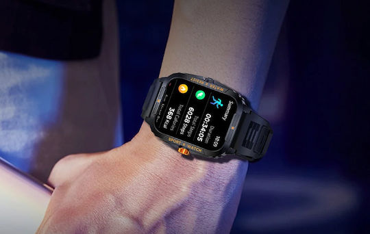 Colmi P76 Smartwatch Cu Palarograf Negru Și Portocaliu Large