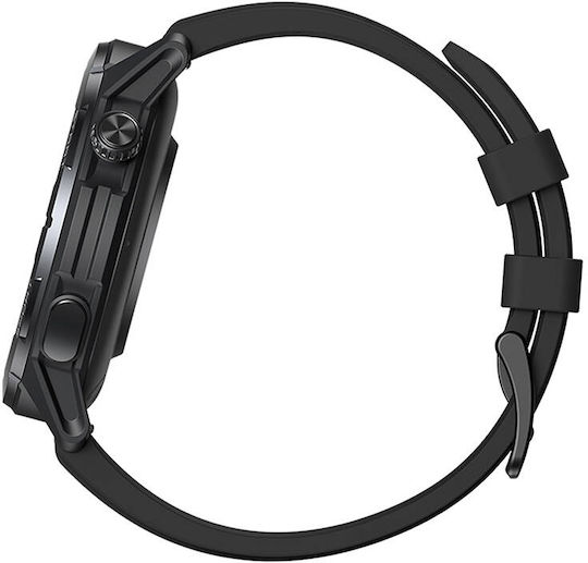 Zeblaze Stratos 3 Ultra Stainless Steel 52mm Waterproof Smartwatch with Heart Rate Monitor (Black)