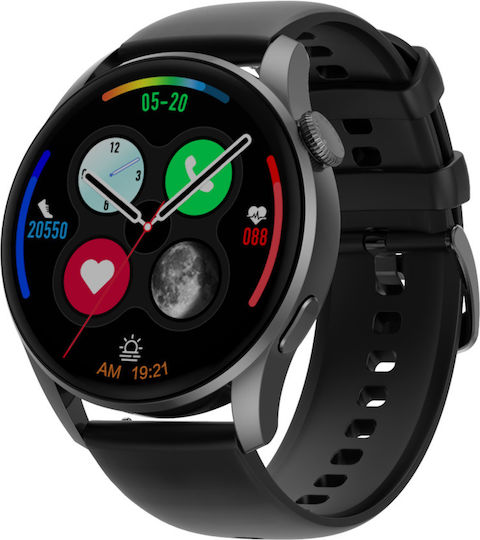 Dynamic FiT Aluminium Smartwatch mit Pulsmesser (Schwarz)