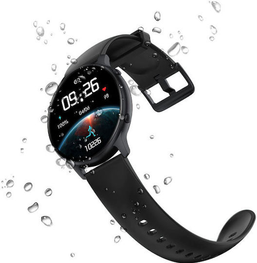 Brățară Fitness Smartwatch Idealstore Slimesport36 Multisport Obiectiv Pași Ritm Cardiac Calorii Arse Analiză Somn Notificări Negru