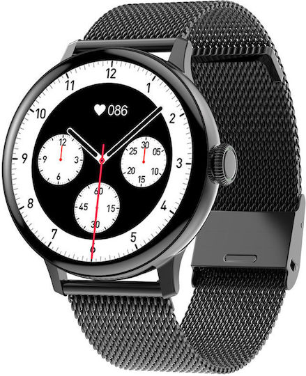 Dare FiT Aluminium Smartwatch mit Pulsmesser (Schwarz)