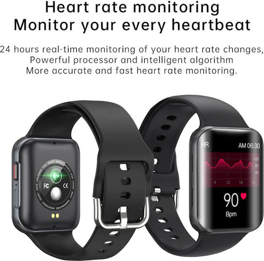 Smartwatch Pro Detail Idealstore Curved Screen 1.54 Inch Water Resistant Compatible Ios Android Voice Call Heart Rate Sleep Monitoring Pedometer Sports Black Moment